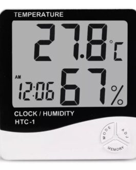 Higrometro Digital Termometro Medidor Humedad Reloj Alarma V-34