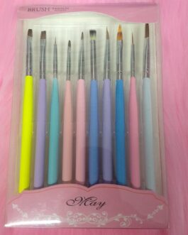 Kit May de pinceles de uñas (10 Pzas) V-141