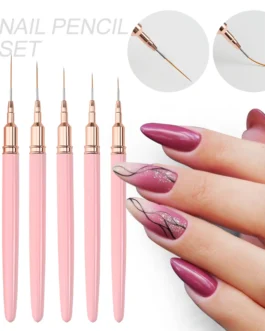 Delineador de uñas francés rosa, pincel de pintura, líneas alargadas ultrafinas, pluma de dibujo de uñas, manicura U-11