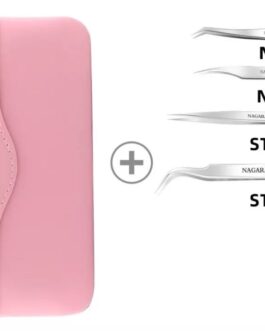 kit de 4 Pinzas Premium NAGARAKU + Estuche Profesional