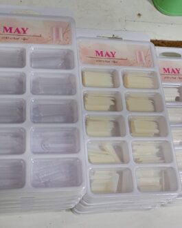 Tip May pack de 12 paquetes tips Cuffie corto 1200 pzas surtido Transparente, Blanco, Natural 12 cajas individual