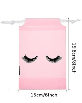 Bolsa de cosméticos para extensión de pestañas reutilizable, (50 pzas) bolsa de viaje V-116