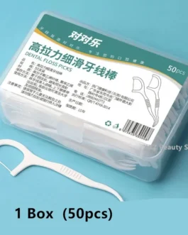 Palillos de dientes plástico con hilo Dental de alta tensión, caja 50 pzas M-15