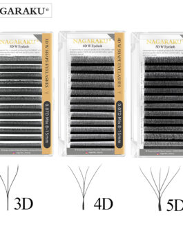 Pestañas Nagaraku 5D-W-.07 Medida Individual 8, 9, 10, 11, 12, 13, 14, 15
